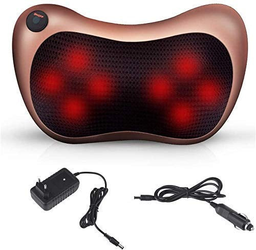 Car Head Massage Pillow Relax Vibrator Electric Shoulder Back Heating