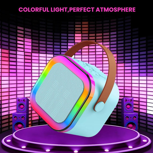 Ak Come K12 Portable Bluetooth Karaoke Speaker With Rgb Lights & Controllable Battery