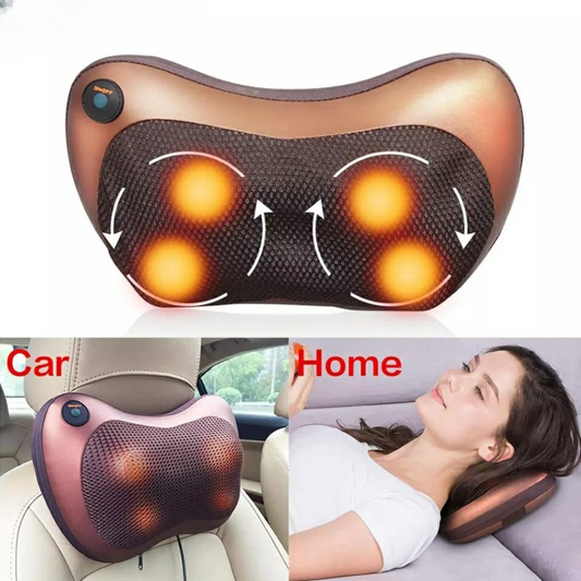 Car Head Massage Pillow Relax Vibrator Electric Shoulder Back Heating
