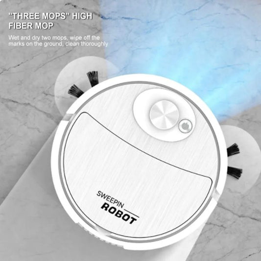 Portable Wireless Smart Mini Sweeping Robot Mopping 3 In1 Rechargeable Cleaning Machine