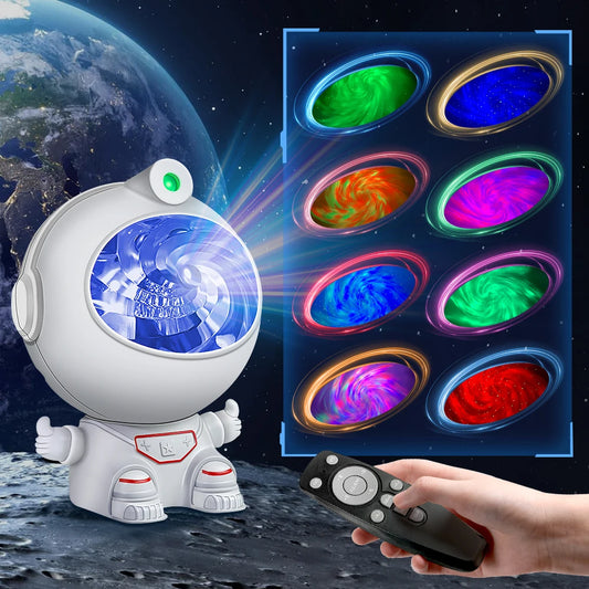 Astronaut Galaxy Projector Star Projector Starry Nebula Ceiling LED Lamp with Remote Control White Star