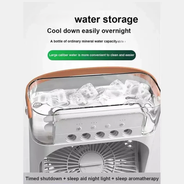 Portable Mini Air Conditioner Fan, USB Electric With Led Night Light, And Humidifier Function